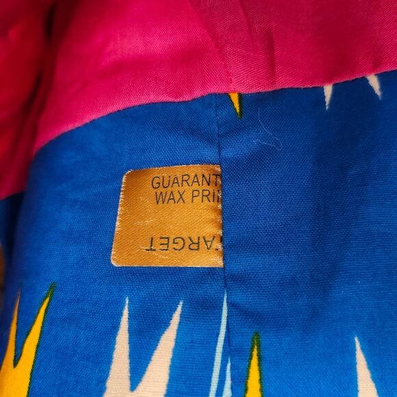 True Fond Akai Kente Dress African Mermaid‎ Gown Traditional Wedding Gown Sz Lg - Picture 11 of 11